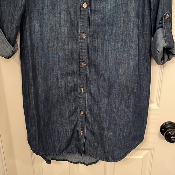 Judy Blue Denim Button Up Dress Size Medium - Picture 3 of 12